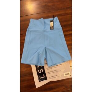 LSKD Elixir Mid Short Tights Azure Blue High Waisted Pockets WTGH00306 Mens L